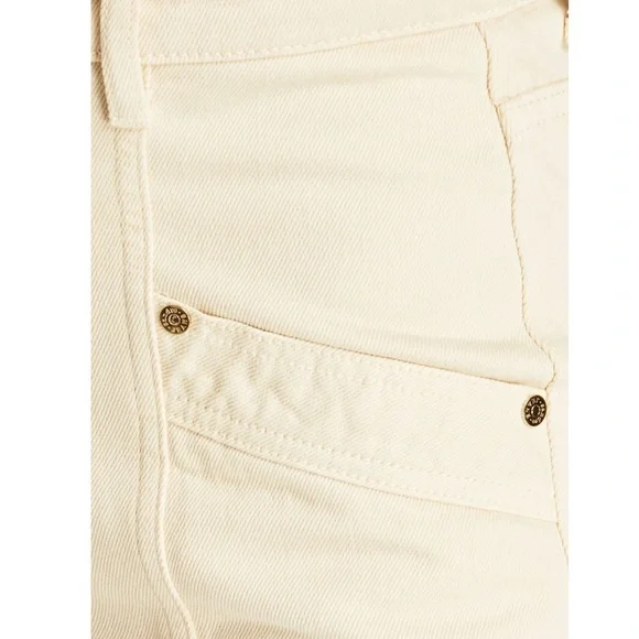 SANDRO NWT Otis High Waisted Barrel Jeans in Ecru/Off White in Sz 30-31